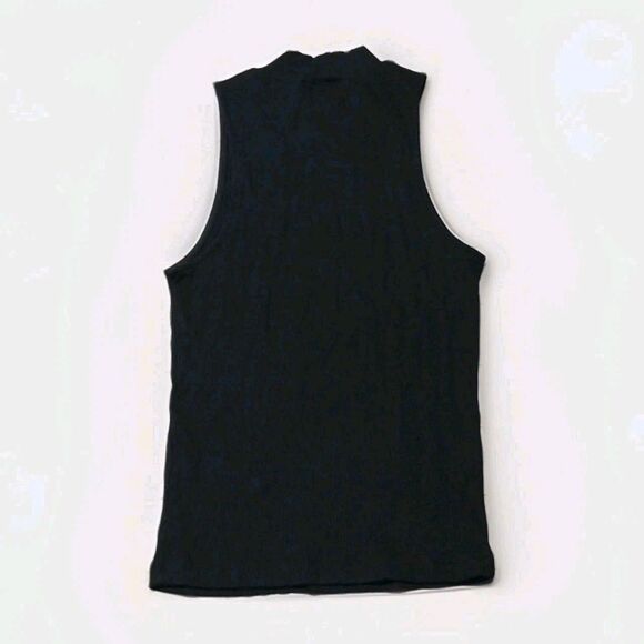 Cape Juby Tank Top Womens Junior Size Small Fitted Mock Neck Ribbed Work Y2K 90s - Picture 2 of 8